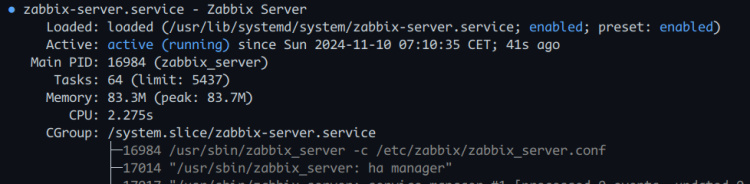 comprobar zabix0server