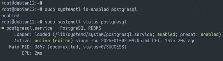 comprobar servidor postgresql
