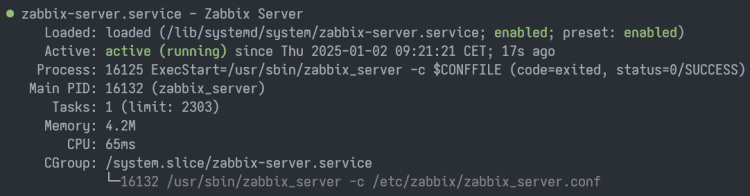 zabbix-server en marcha