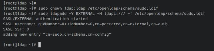 añadir esquema sudo al servidor OpenLDAP