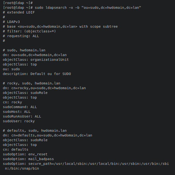 verificar usuarios sudo openldap