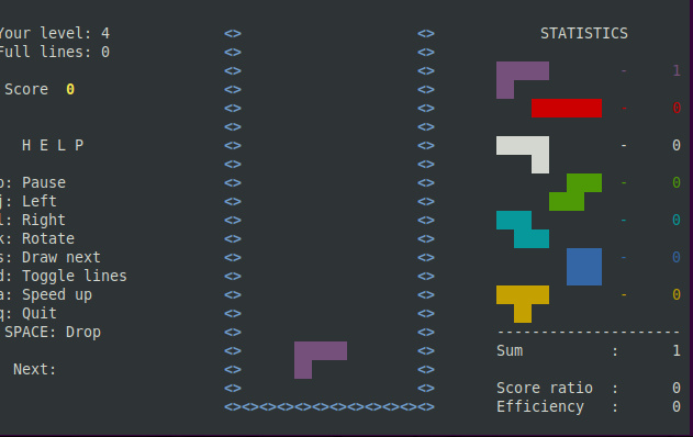 Jugar al Tetris en la línea de comandos de Linux