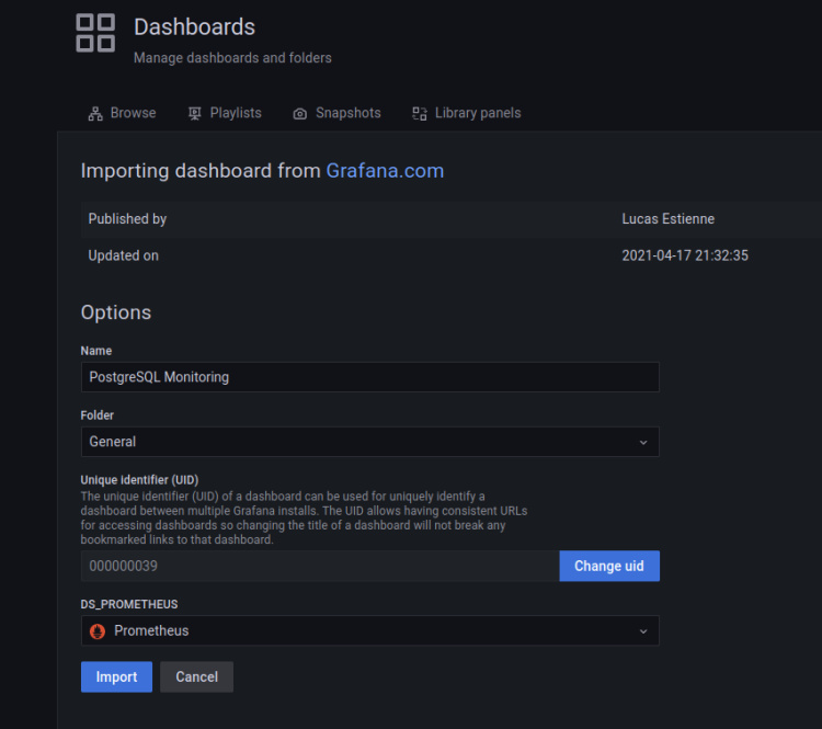 coinfigurar nuevo cuadro de mandos