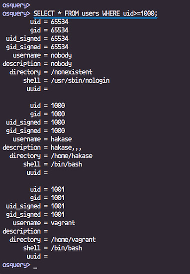 Datos del usuario del sistema