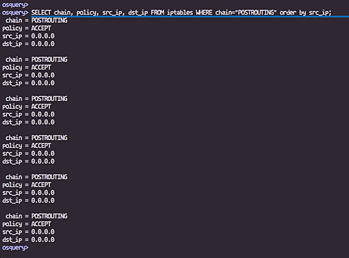 Tablas IP Información del cortafuegos
