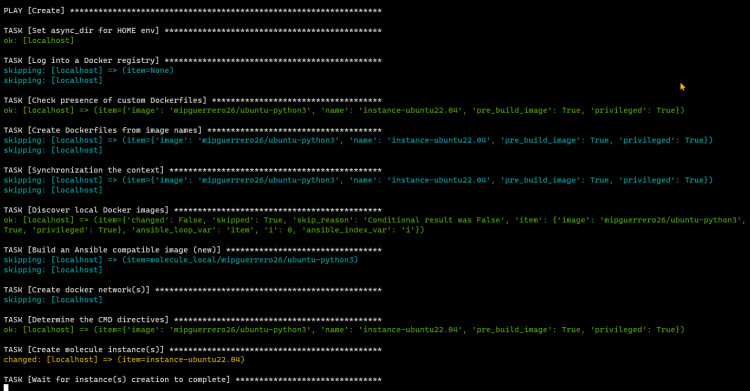 crear instancia de contenedor