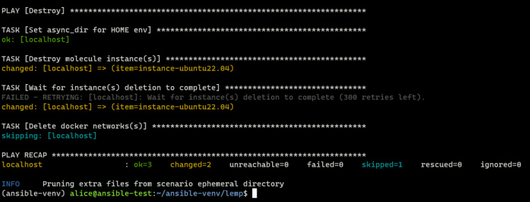 destruir la instancia cuando termine