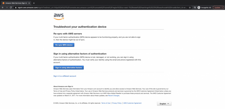 Iniciar sesión utilizando un factor alternativo