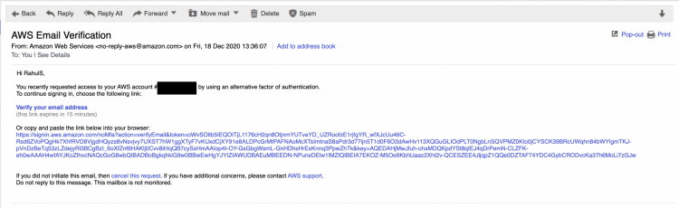 Correo electrónico de verificación