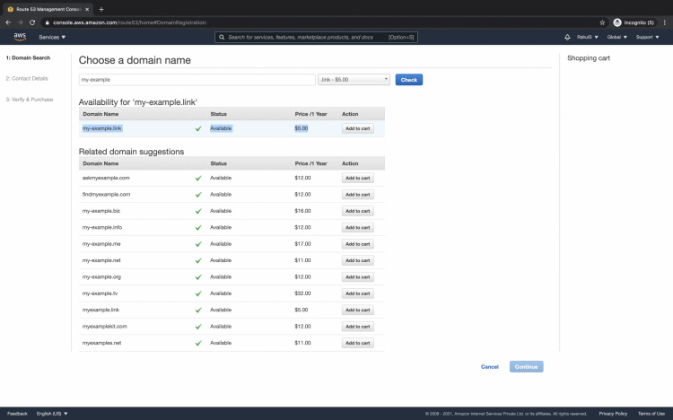 Buscar un dominio de elección