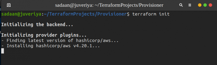 Inicializar el directorio del proyecto Terraform