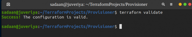 Validar la configuración de Terraform