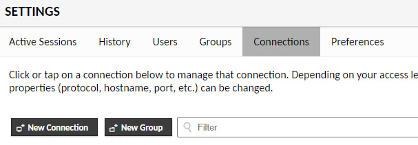Guacamole Nueva Conexión