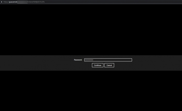 Guacamole VNC Access Password Prompt