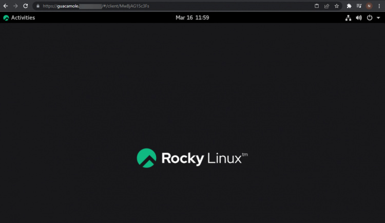 Guacamole VNC Rocky Linux Desktop