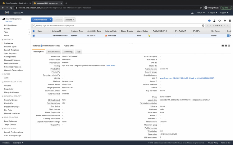 Verificar el estado de la instancia