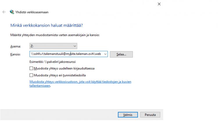 Conexión SSHFS para Windows
