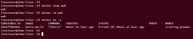 retirar el contenedor