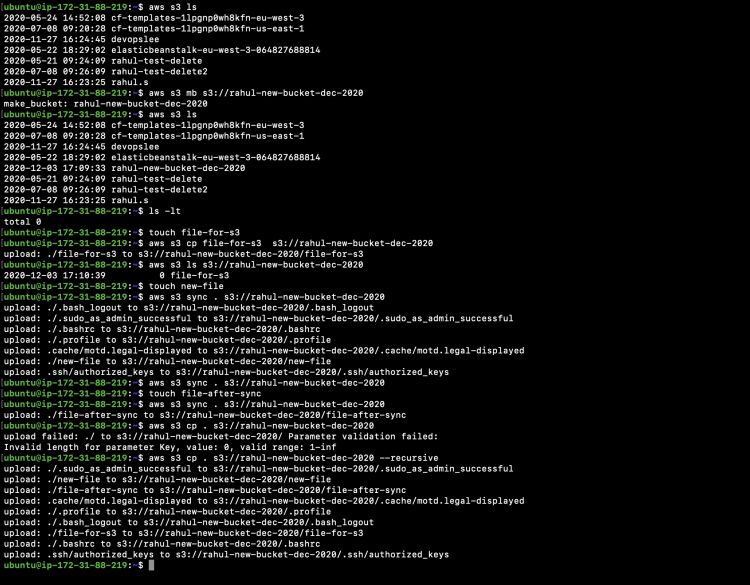 Crea un cubo y realiza una operación de copia y sincronización