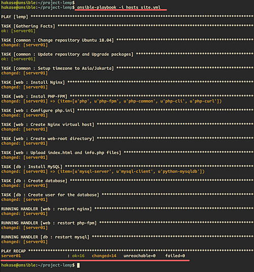 Ejecuta el libro de jugadas de Ansible