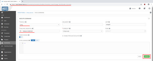 Credencial de la máquina