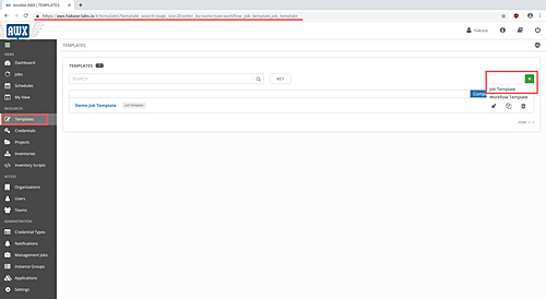 Añadir plantilla de trabajo