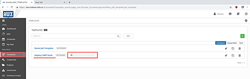 Resultado de la ejecución de la plantilla
