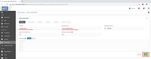 Nombre y descripción