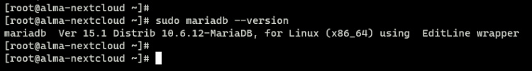 comprobar la versión de mariadb