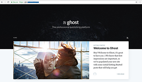El blog de Ghost se ejecuta en Docker