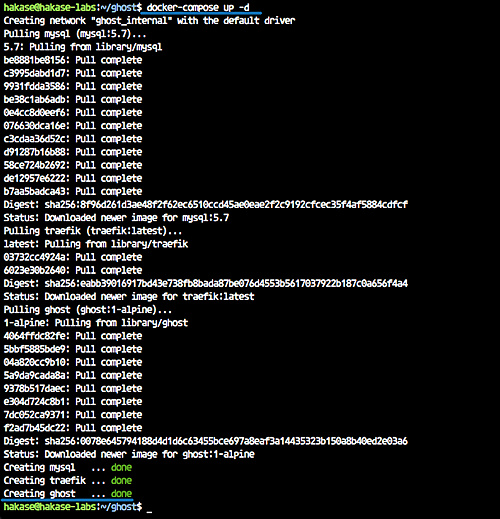 Desplegar Ghost con MySQL y Traefik