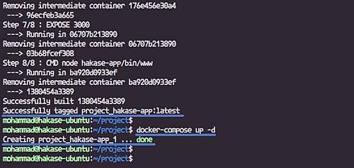 Utiliza docker-compose up
