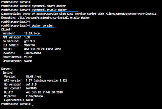 Comprueba la versión de Docker