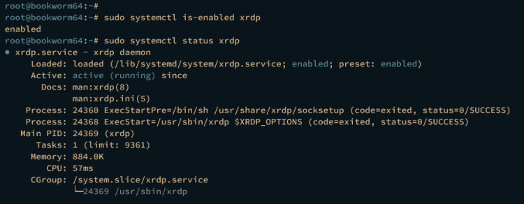 verificar xrdp