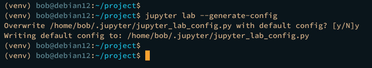 generar config jupyterlab