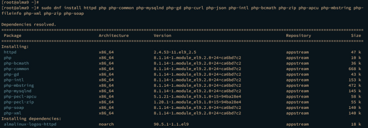 instalar httpd php