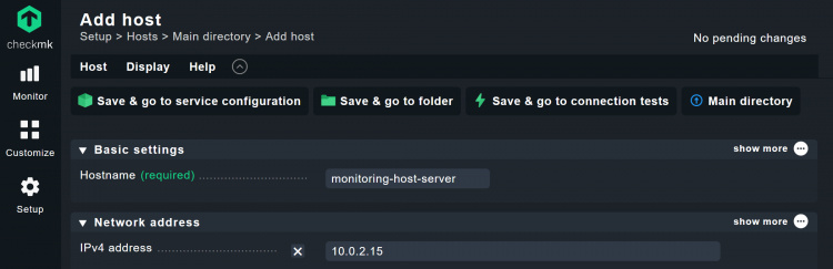 Añadir un host en Checkmk sólo requiere unos pocos clics