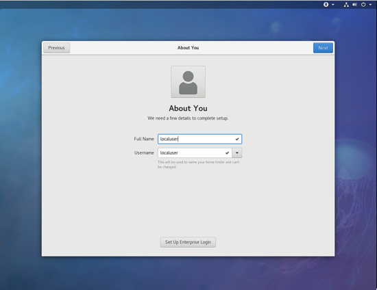 Crear un usuario local