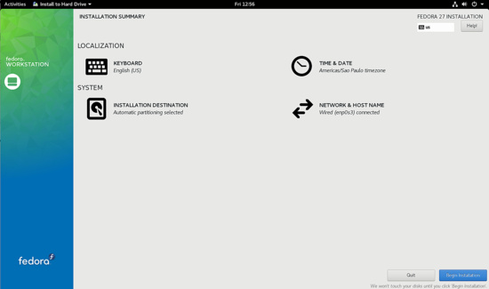 Comienza la instalación