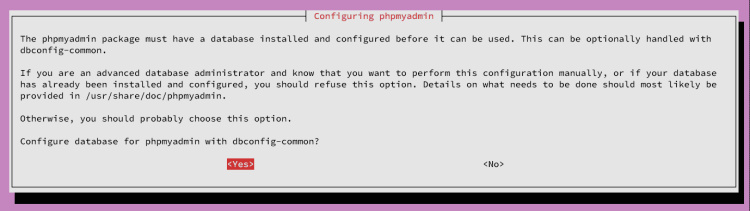 configurar db mediante dbconfig-common