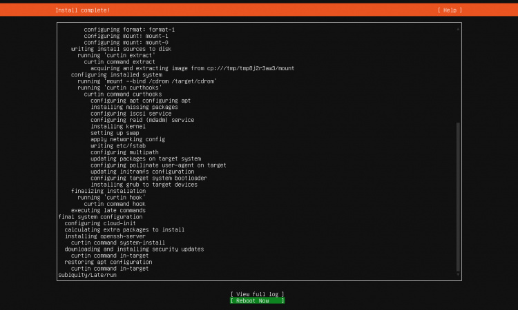 La instalación de Ubuntu 22.04 ha finalizado con éxito
