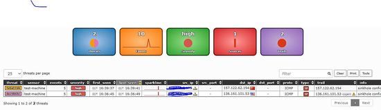 Segundo ping detectado