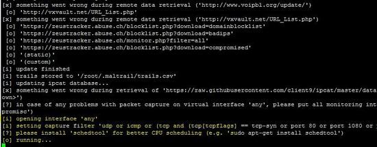 Sensor Mailtrail en funcionamiento
