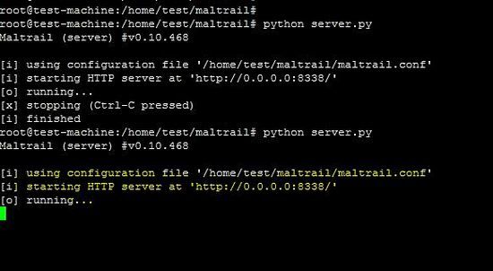 Iniciar el servidor Maltrail