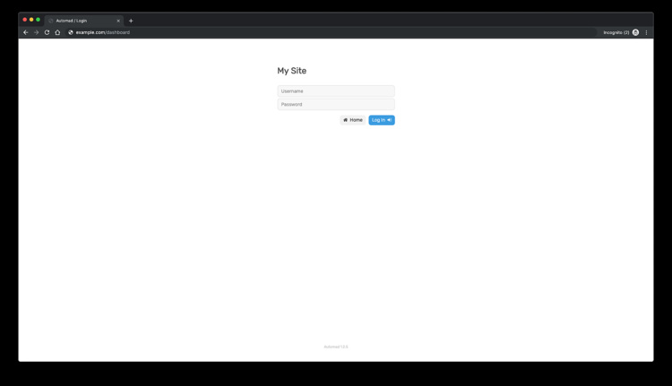 Inicio de sesión en Automad