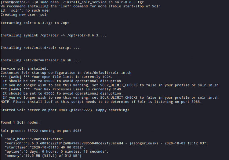 Instalar Apache Solr en CentOS 8