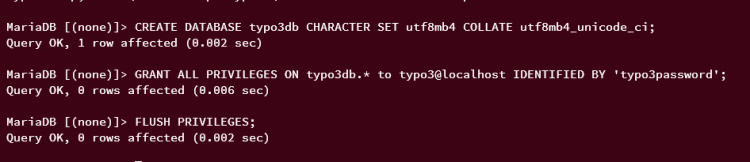 crear base de datos y usuario