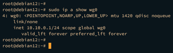 comprobar interfaz wg0