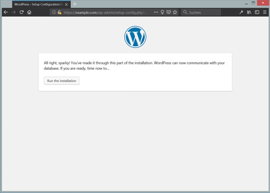Ejecutar la instalación