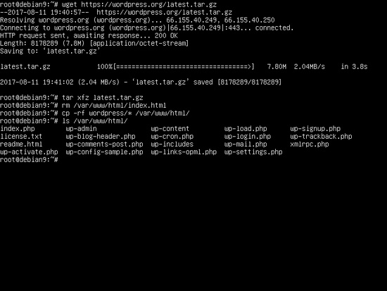 Descarga y descomprime WordPress en tu servidor